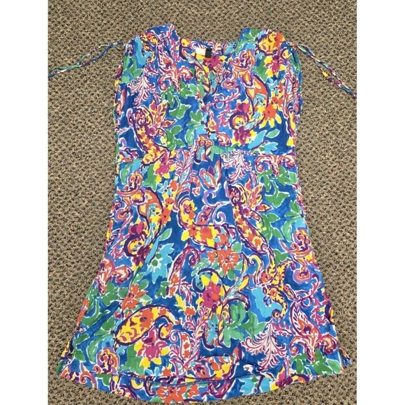 Lauren Ralph Lauren Swim Cover Up Dress Rainforest Tropical (Women's L) - Picture 1 of 13